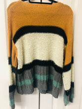 Load image into Gallery viewer, The Sun Is Setting Striped Balloon Sleeve Sweater