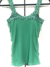 Load image into Gallery viewer, Green With Envy Lacy Ruched Tank