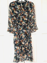 Load image into Gallery viewer, Bountiful Bordeaux Floral Midi Dress