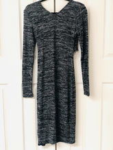 Load image into Gallery viewer, Mind Over Midi Heather Grey + Black Dress