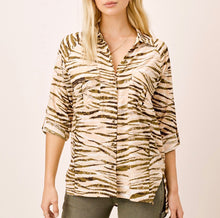 Load image into Gallery viewer, Into The Wild Animal Print Blouse