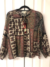 Load image into Gallery viewer, Feeling Festive Long Sleeve Sheer Blouse