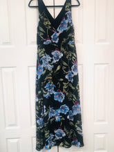 Load image into Gallery viewer, Tropical Daydream Black Floral Print Maxi Dress