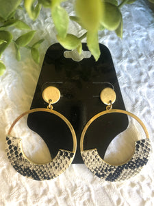 Pretty In Python Circular Earrings