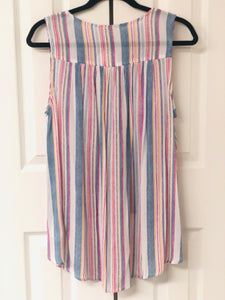 Bright Stripes Sleeveless Striped Top