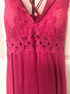 Sweet Caroline Hot Pink Mini Dress (Medium Only)