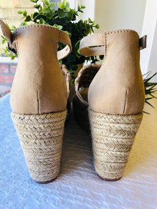 Juti Platform Espadrille Wedge Nude