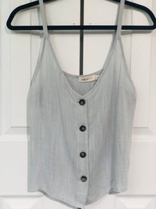 Sandstone Button Down Tank Top