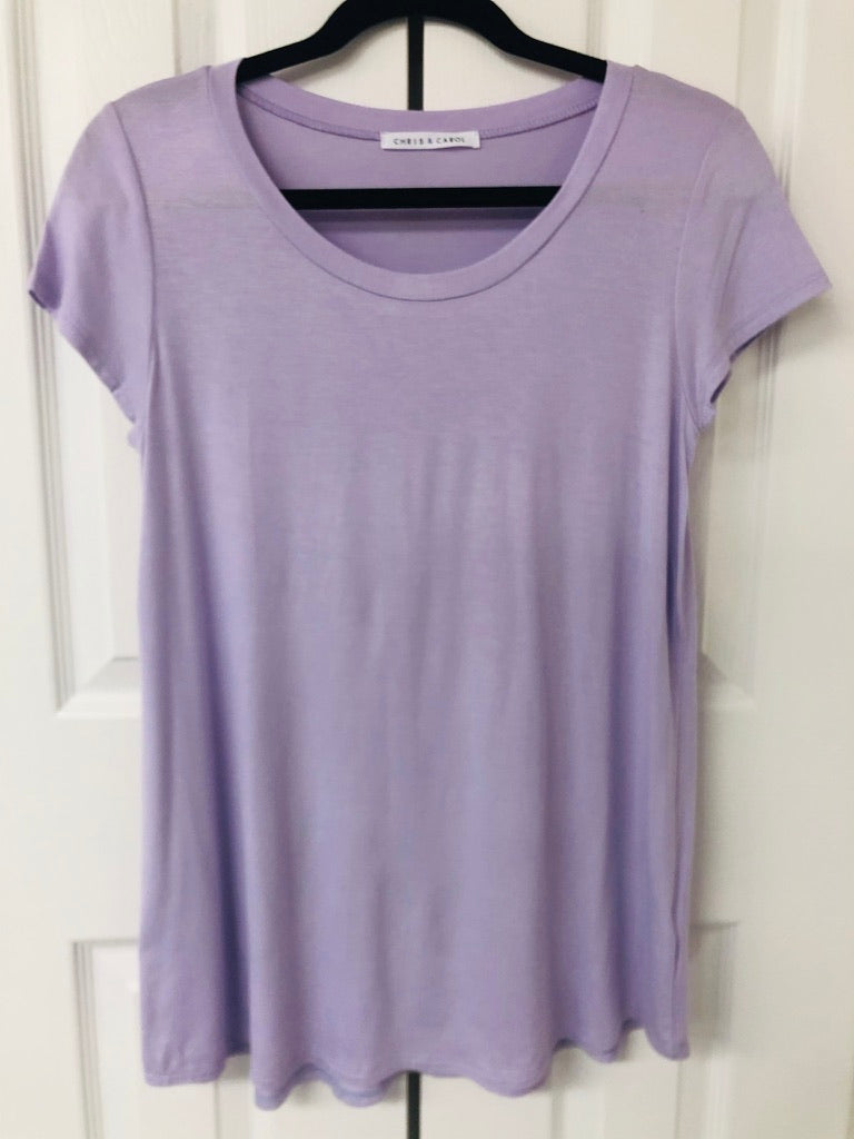 Simply Simple Basic Solid Tee Lavender