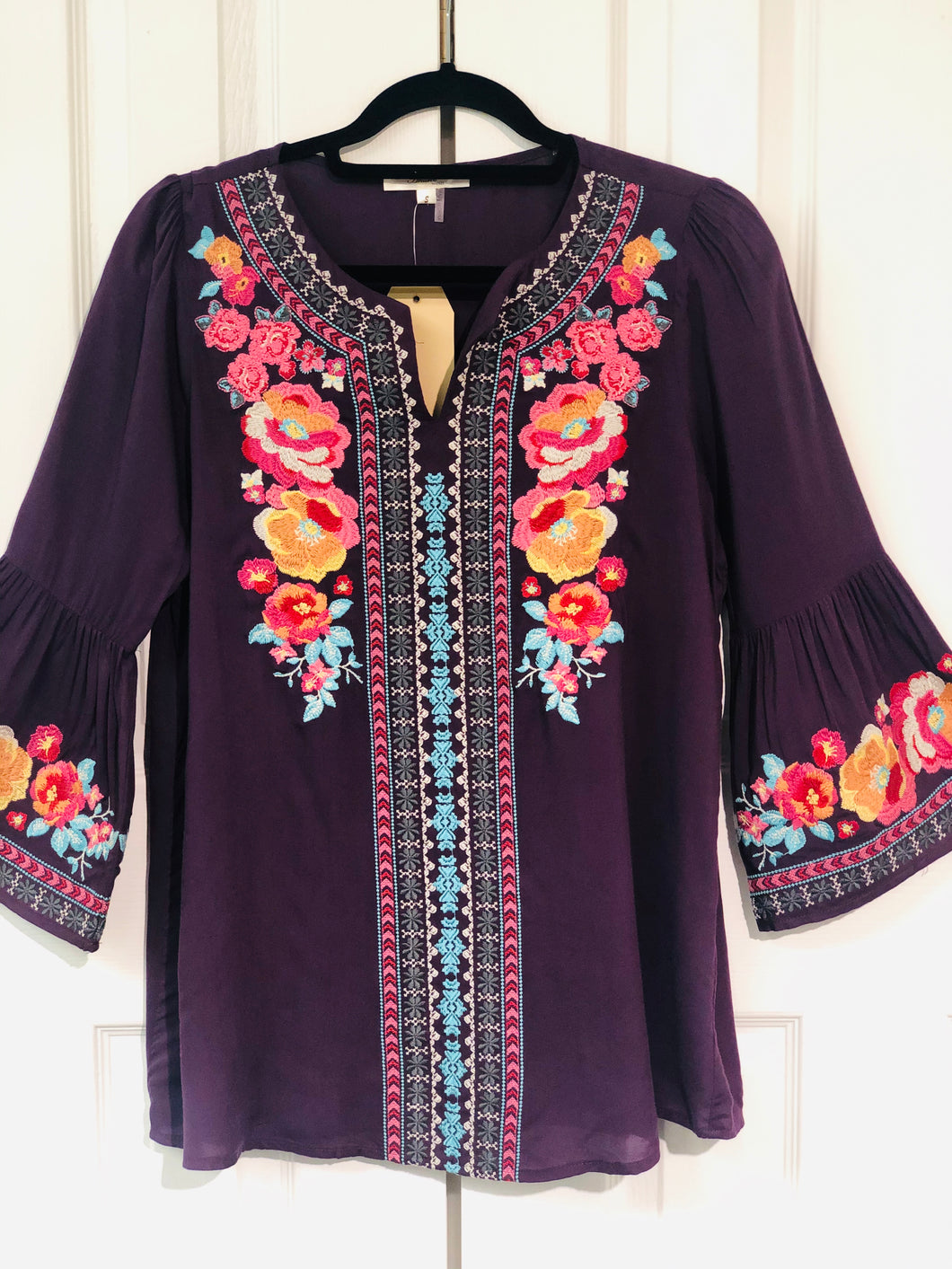 Purple Haze Embroidered Top