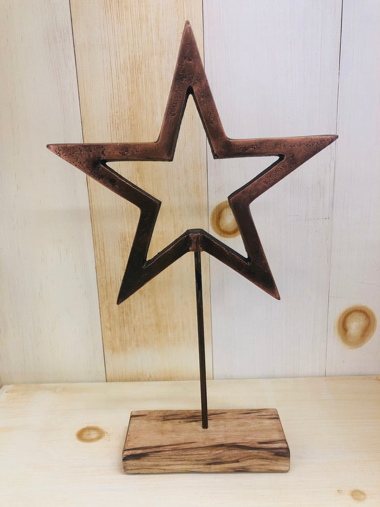 Starry Night Metal + Wood Star Decor Small