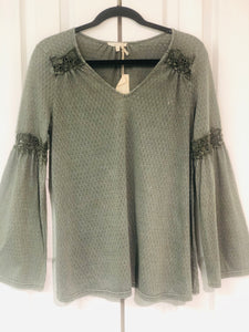 Touch Of Lace Bell Sleeve Top