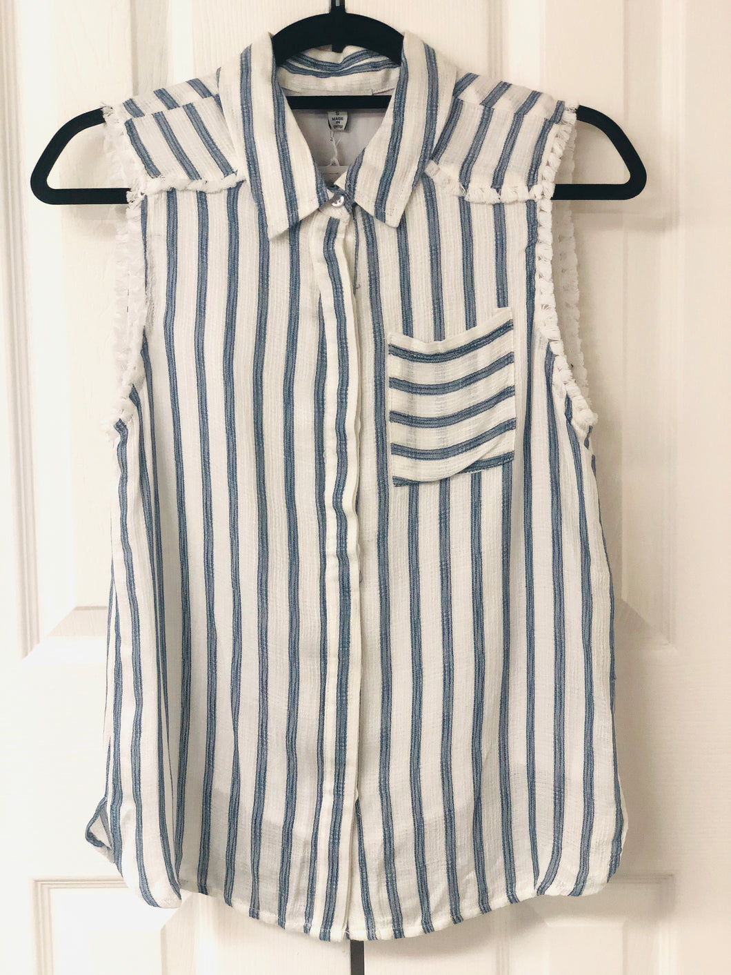 Hoe Down Sleeveless Striped Top