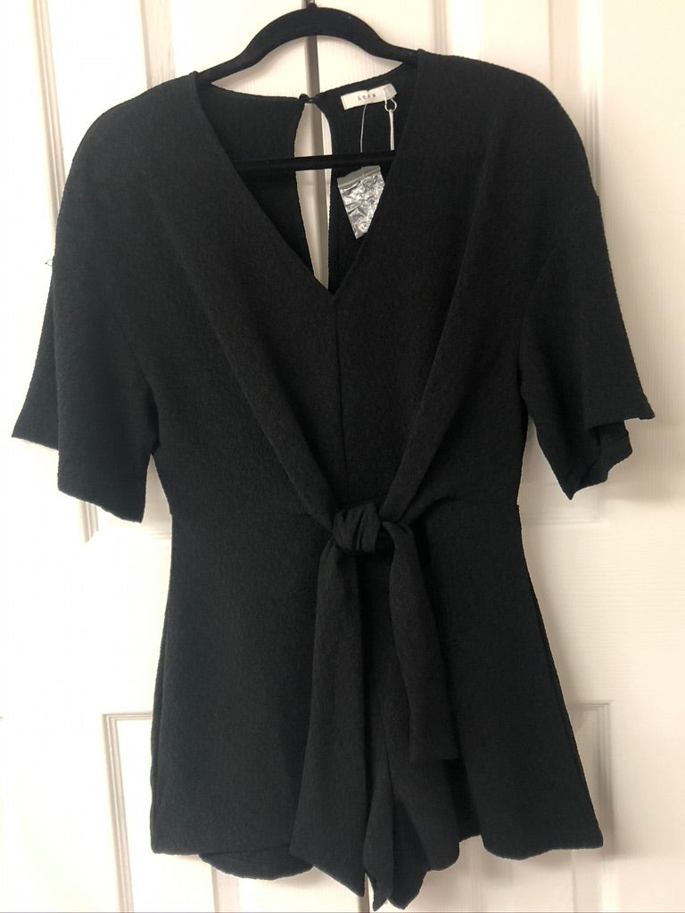 Day Or Night Out Black V-Neck Romper