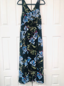 Tropical Daydream Black Floral Print Maxi Dress