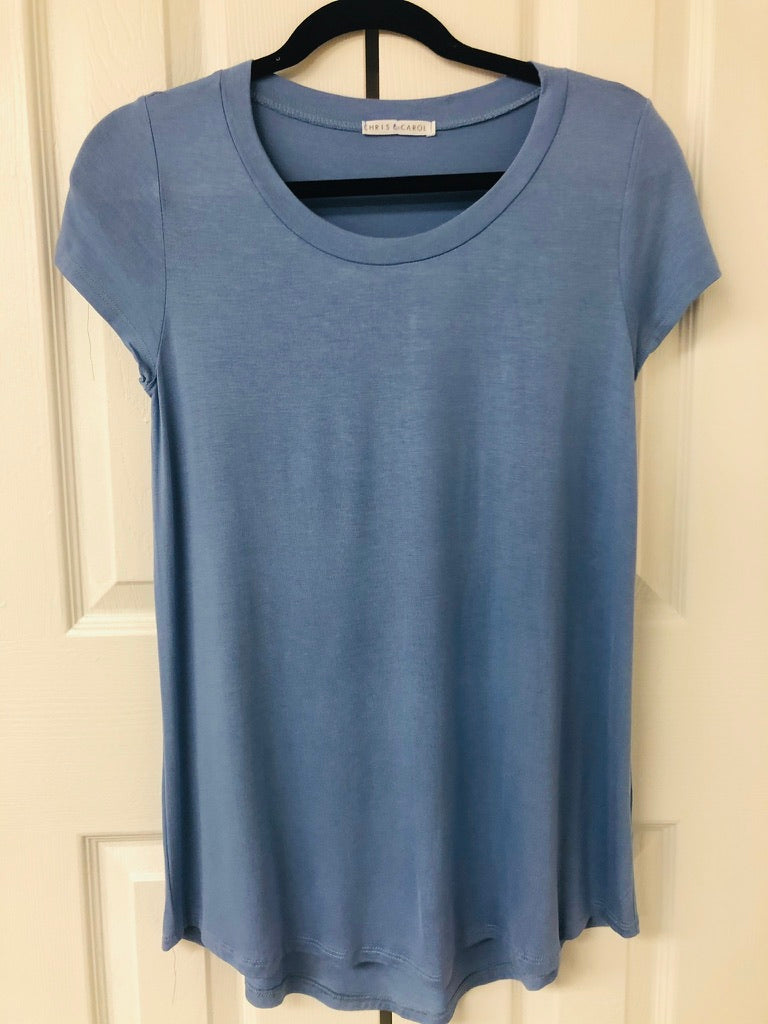 Simply Simple Basic Solid Tee Indigo Blue