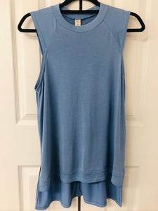 Blue Skies Sleeveless High Low Top