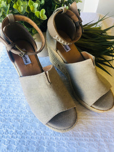 Leif Espadrille Platform Wedge Taupe