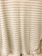 Load image into Gallery viewer, On Cloud Line Blue Striped Long Sleeve Distressed Top
