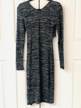 Load image into Gallery viewer, Mind Over Midi Heather Grey + Black Dress
