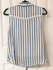 Hoe Down Sleeveless Striped Top