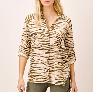 Into The Wild Animal Print Blouse