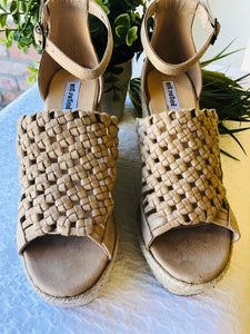 Juti Platform Espadrille Wedge Nude