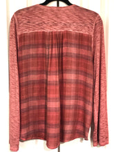 Load image into Gallery viewer, All Business In The Front-Plaid In The Back Bell Sleeve Blouse
