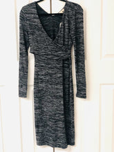 Load image into Gallery viewer, Mind Over Midi Heather Grey + Black Dress
