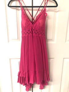 Sweet Caroline Hot Pink Mini Dress (Medium Only)