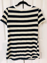 Load image into Gallery viewer, Sail Away Striped Tee Shirt Navy + Ivory
