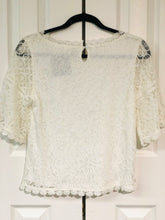 Load image into Gallery viewer, Graced With Lace Short Sleeve Blouse
