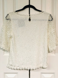 Graced With Lace Short Sleeve Blouse